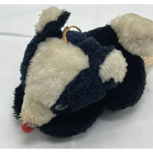 VINTAGE Fun World SKUNK Plush 5" Black and White Tail Stuffed Animal Toy RARE